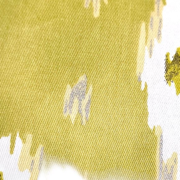 Home Dining Cloth Napkins Set (6) Colorful Lime Metallic Silver Abstract Print - Picture 6 of 7